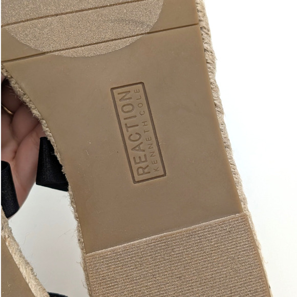 Kenneth Cole Reaction Luna Espadrille Flats Women's Black Size US6 - Picture 8 of 12